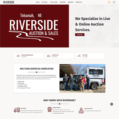 Riverside Auction & Sales - Portfolio Work